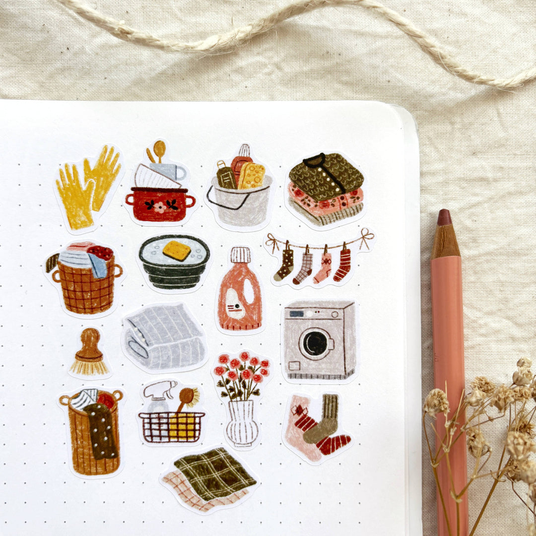 Cleaning Day - Sticker Sheet | Chore Planner Stickers