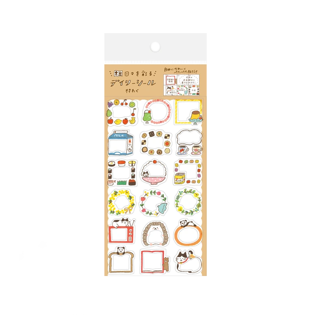FURUKAWA SHIKO Planner Stickers Watashi-Biyori Daily Sticker - Bordered Sticker Album