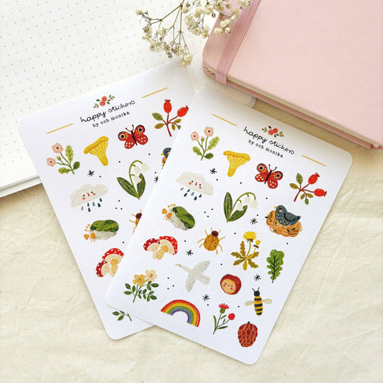 Nature - Planner &amp; Journal Stickers | A6 Matte Paper