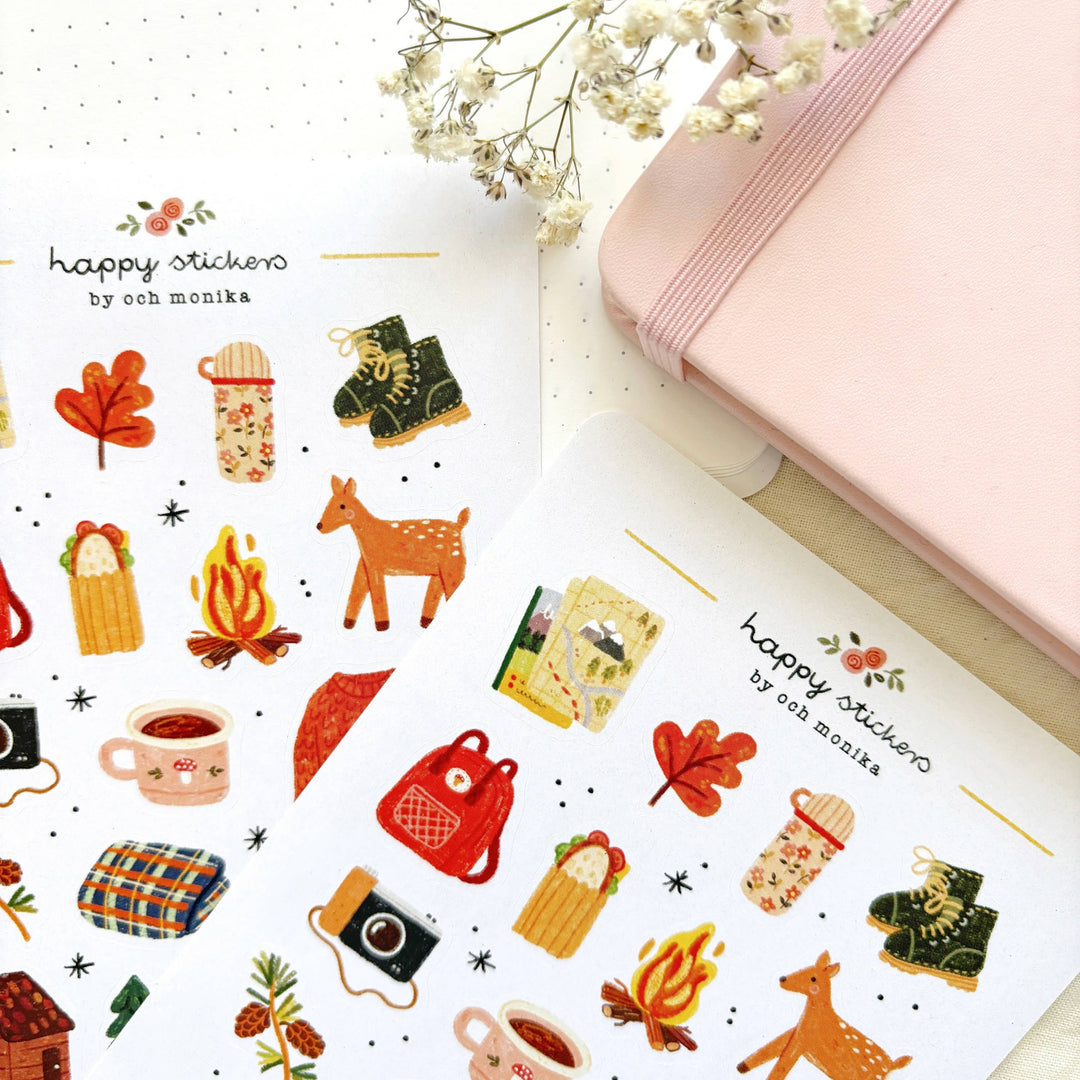 Hiking - Sticker Sheet | Outdoor Adventure Stationery