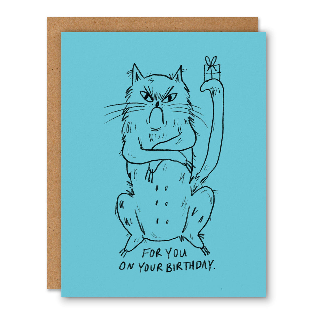 Snitty Kitty Little Gifty - Birthday Greeting Card