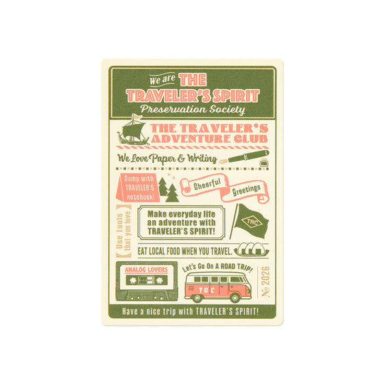 TRAVELER'S notebook Passport Size Plastic Sheet 2026