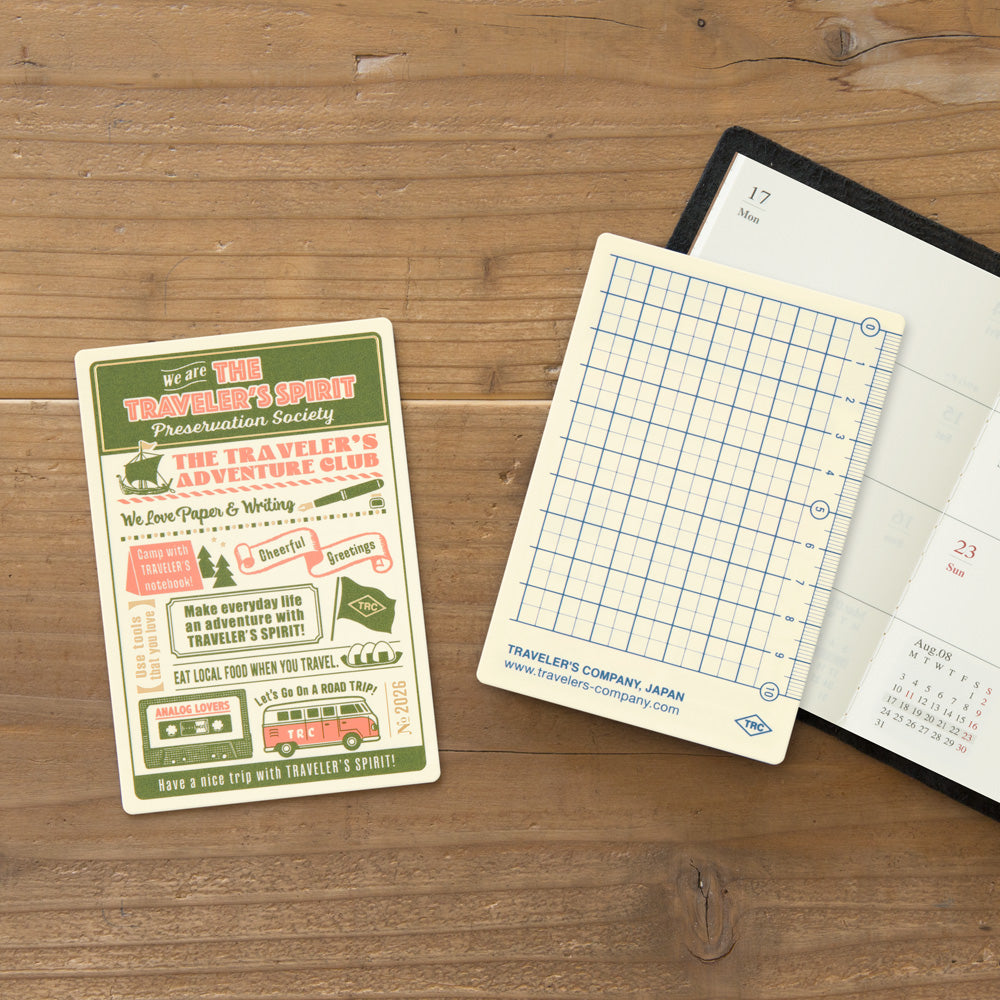 TRAVELER'S notebook Passport Size Plastic Sheet 2026