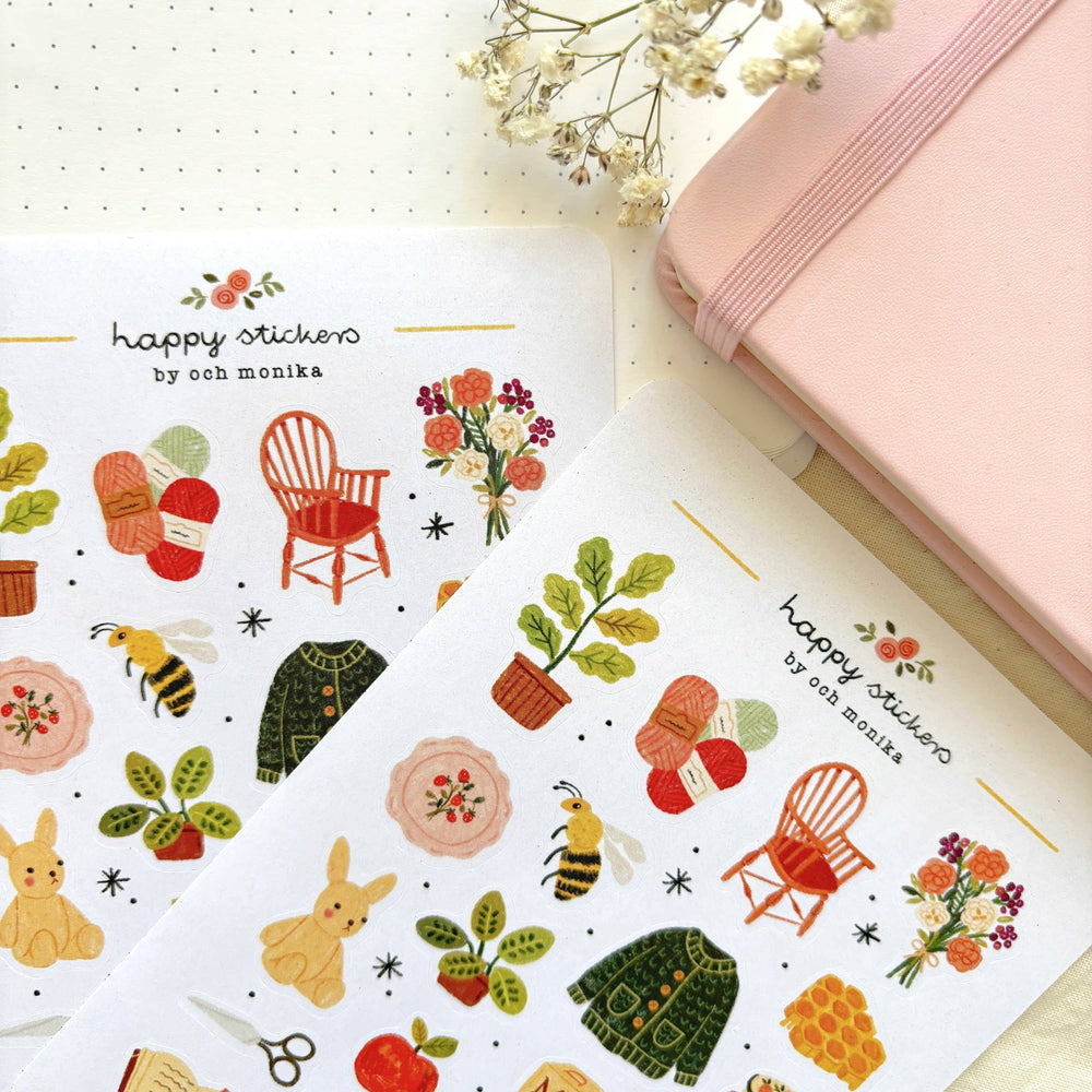 Sweet Afternoon - Sticker Sheet | Cozy Hygge Decor