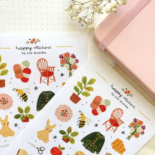 Sweet Afternoon - Sticker Sheet | Cozy Hygge Decor