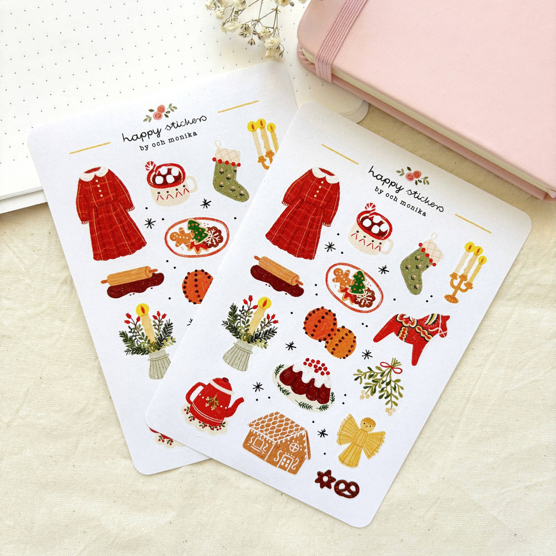 Christmas Time - Sticker Sheet | Cozy Winter Stationery