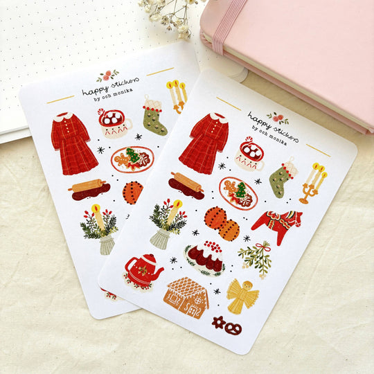 Christmas Time - Sticker Sheet | Cozy Winter Stationery