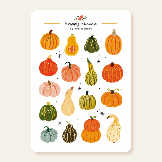 Pumpkins - Sticker Sheet | Fall Decor Planner Gift