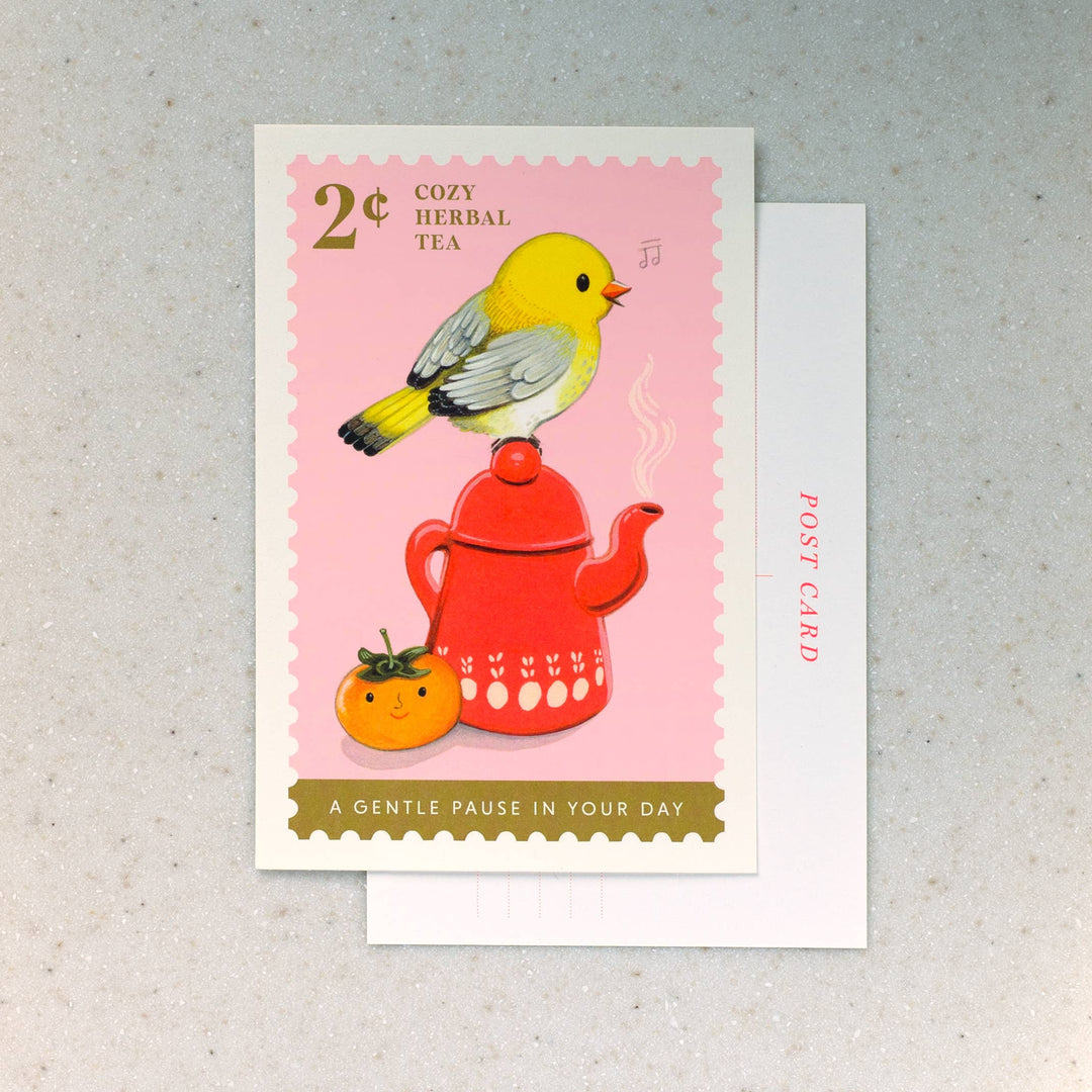 Cozy Herbal Tea Postcard