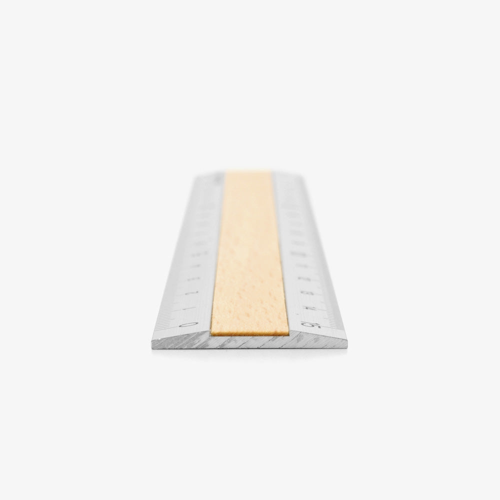 Midori Aluminum Wooden Ruler 15cm Light Brown