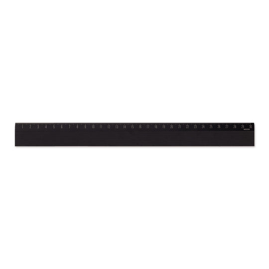 Midori Aluminum Ruler 30cm Non-Slip Black
