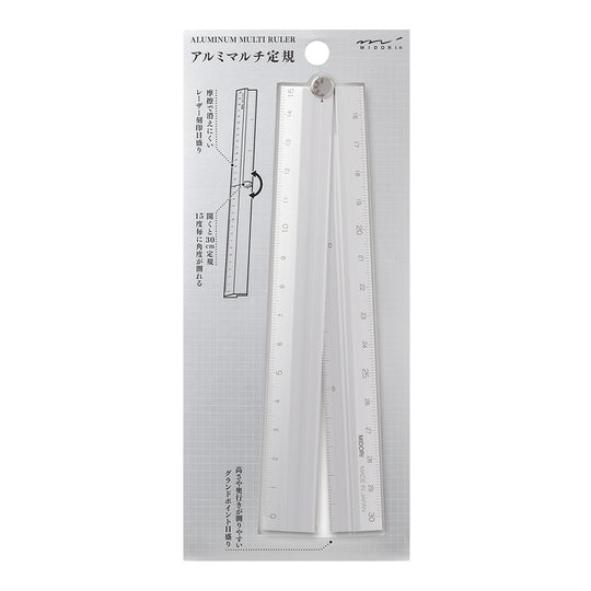 Midori Aluminum Multiple Ruler <30cm> Silver A