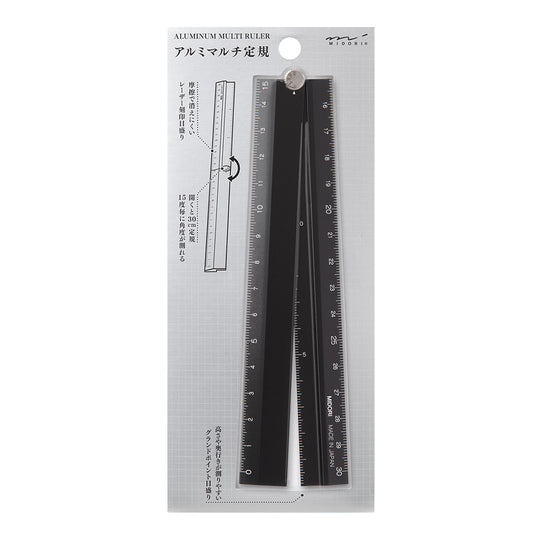 Midori Aluminum Multiple Ruler <30cm> Black A