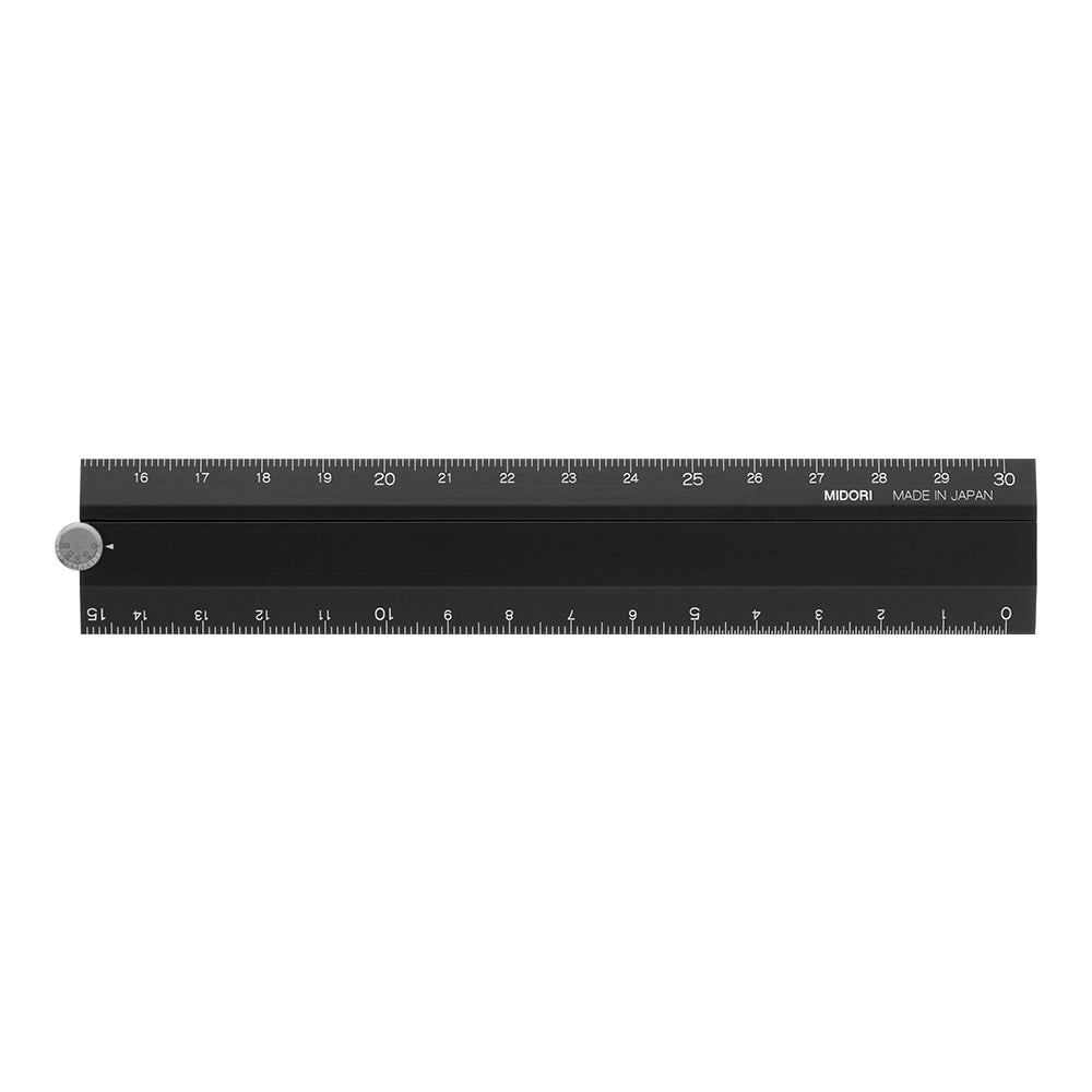 Midori Aluminum Multiple Ruler <30cm> Black A