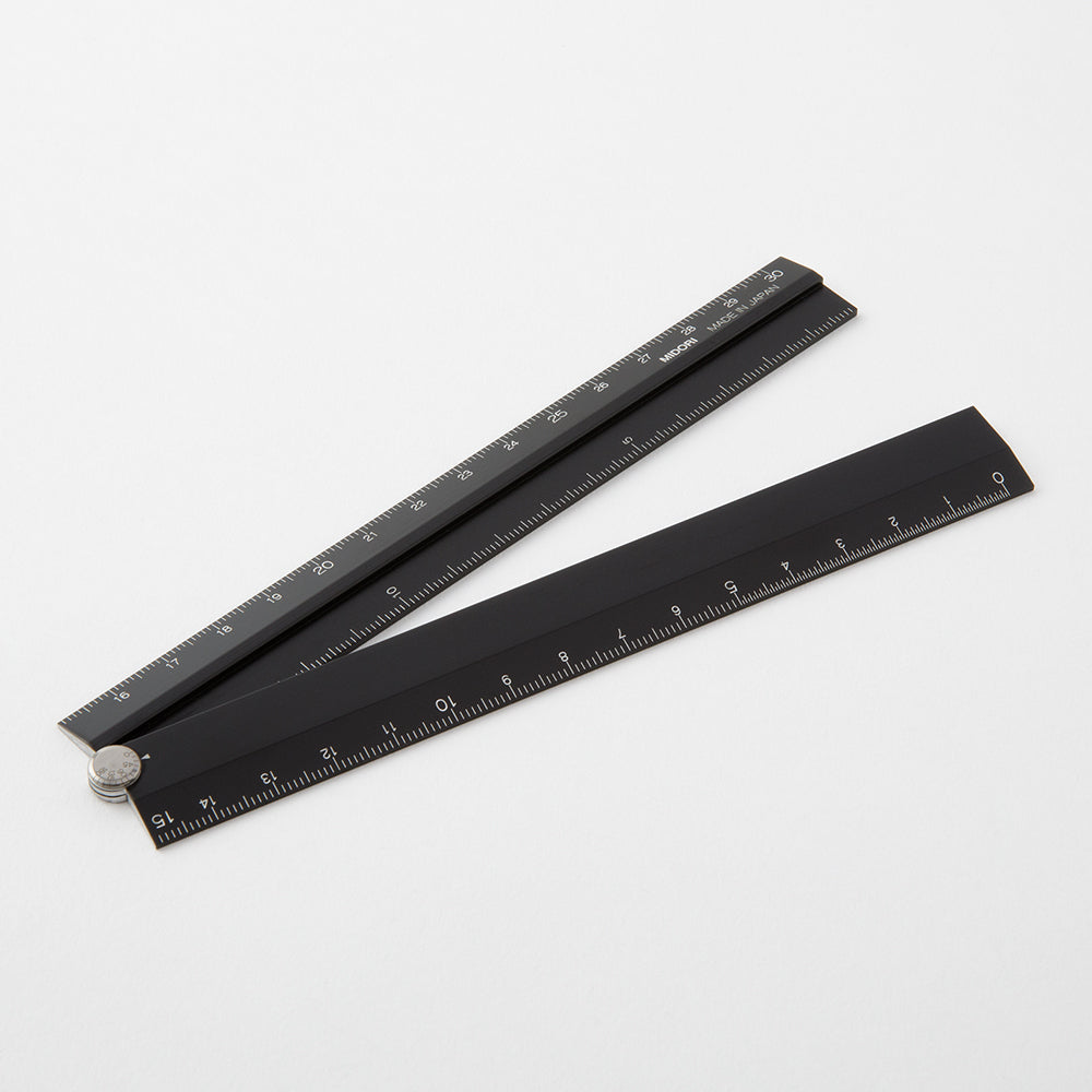 Midori Aluminum Multiple Ruler <30cm> Black A