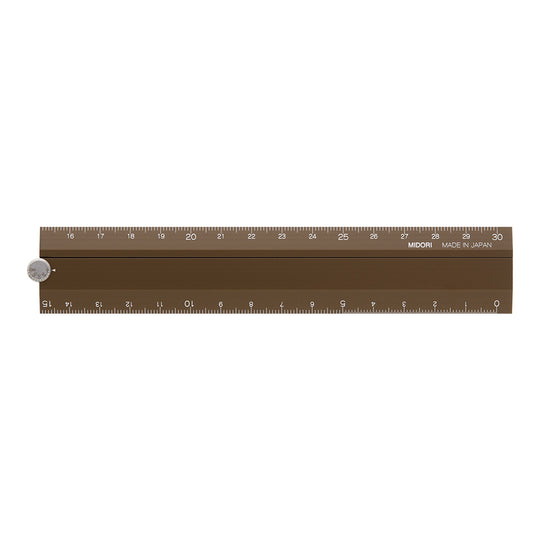 Midori Aluminum Multiple Ruler <30cm> Brown