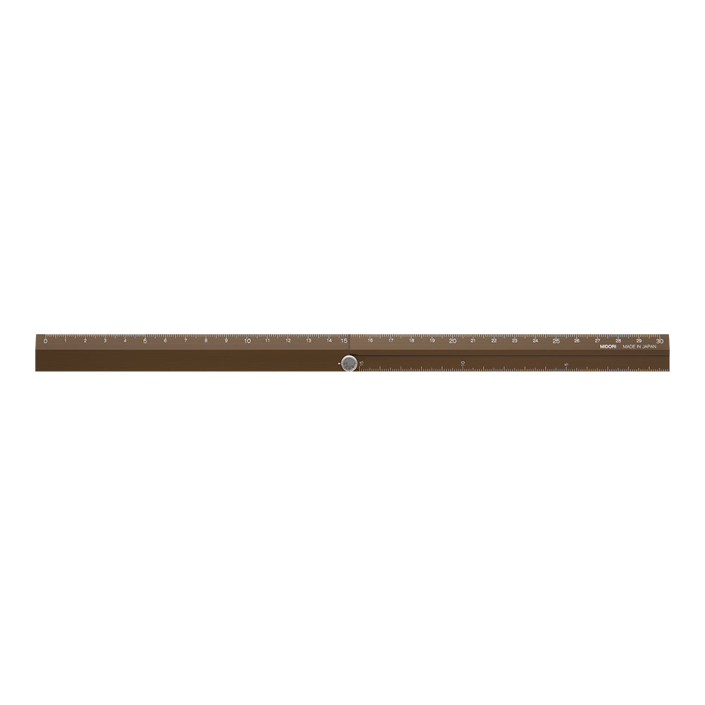 Midori Aluminum Multiple Ruler <30cm> Brown
