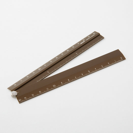 Midori Aluminum Multiple Ruler <30cm> Brown