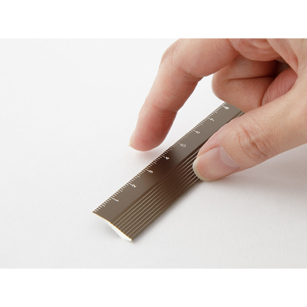 Midori Aluminum Ruler 15cm Brown