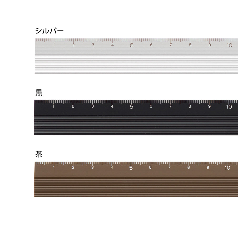 Midori Aluminum Ruler 15cm Brown