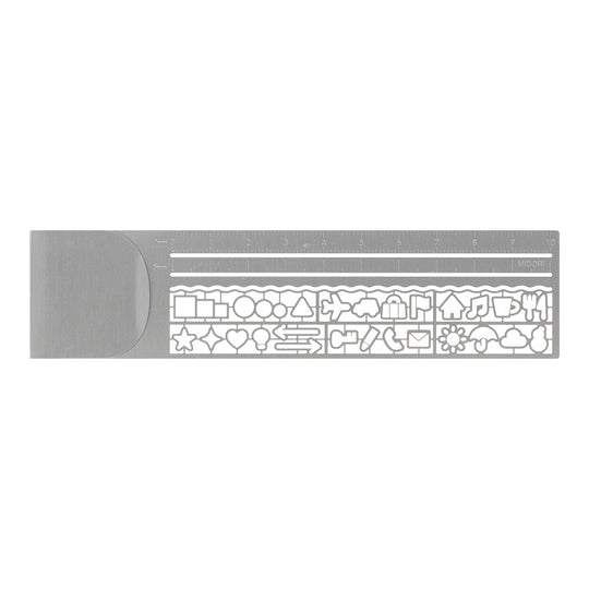 Midori Clip Ruler Silver A