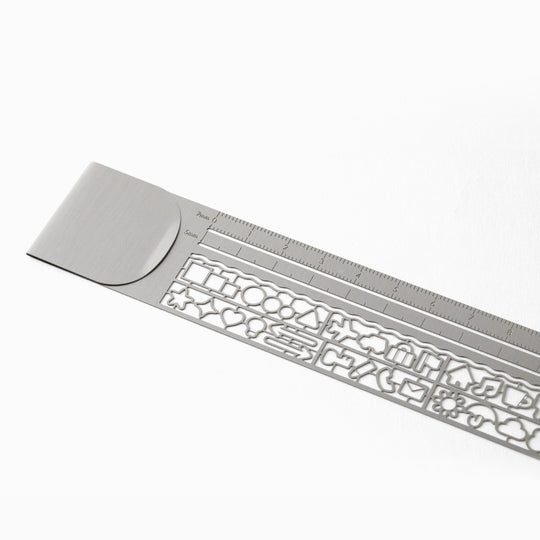 Midori Clip Ruler Silver A