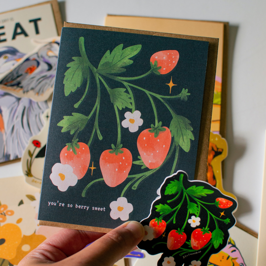 Strawberry Birthday Greeting Card | You&