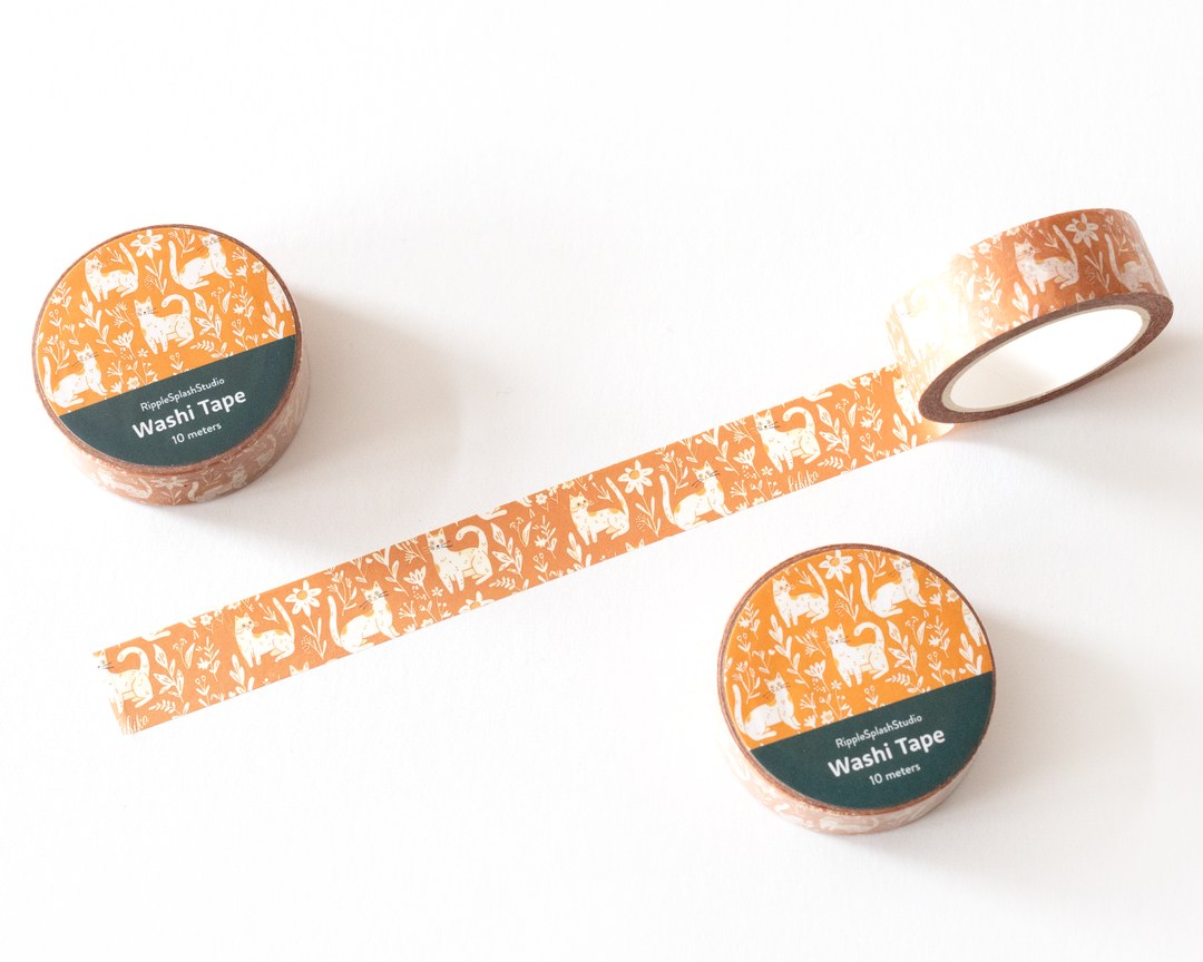 Woodland Cat Washi Tape