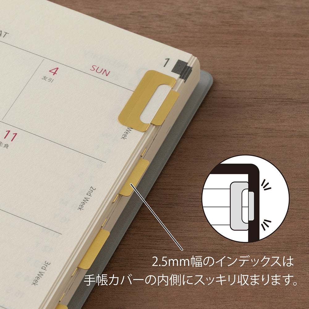 Midori Index Clip Chiratto- Brass