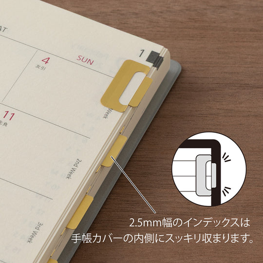 Midori Index Clip Chiratto- Brass