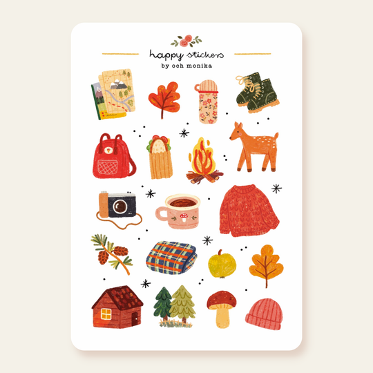 Hiking - Sticker Sheet | Outdoor Adventure Stationery