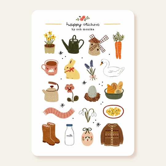Springtime - Sticker Sheet | Cozy Spring Lifestyle Decor