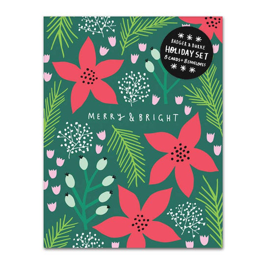 Poinsettias Card Set