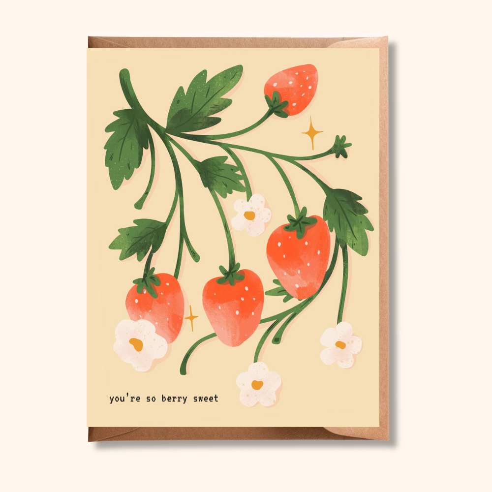 Strawberry Birthday Greeting Card | You&