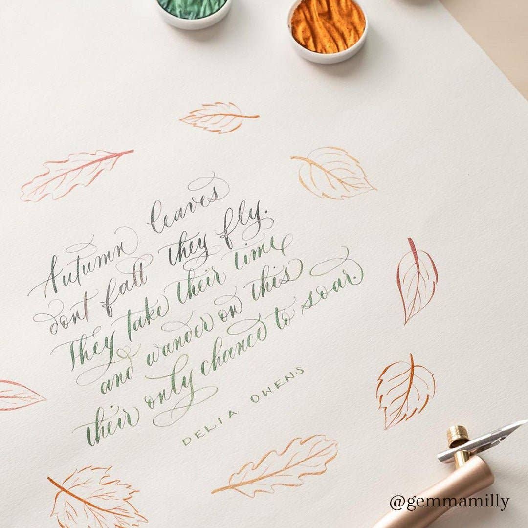 Flourish - A Truly Versatile Calligraphy Pen: Oblique (nib at an angle) / Mulberry