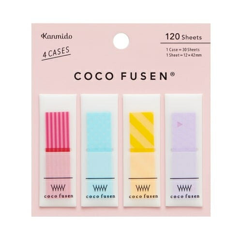 KANMIDO Sticky Notes Pattern COCO FUSEN 12 x 42 mm - Pink