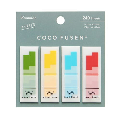 KANMIDO Sticky Notes Bookmark COCO FUSEN 6 x 42 mm - Moss Green