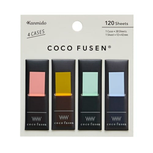 KANMIDO Sticky Notes Color COCO FUSEN 12 x 42 mm - Red Black Case