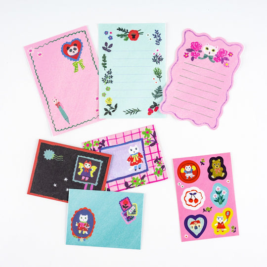 Hobonichi Accessories Yumi Kitagishi White Cat’s Mini Letter Set
