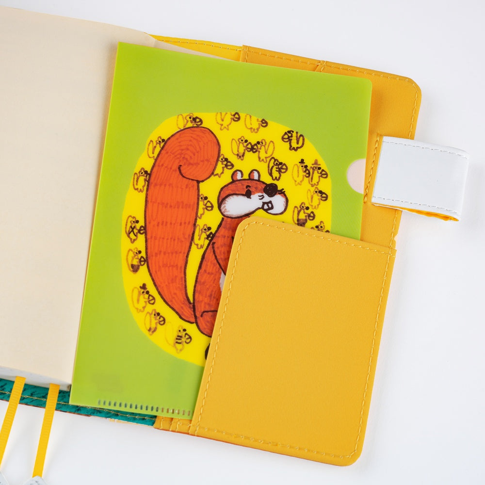Hobonichi Accessories 100%ORANGE Folder Set of 3 for A6 Size (Squirrel’s Moving Day)