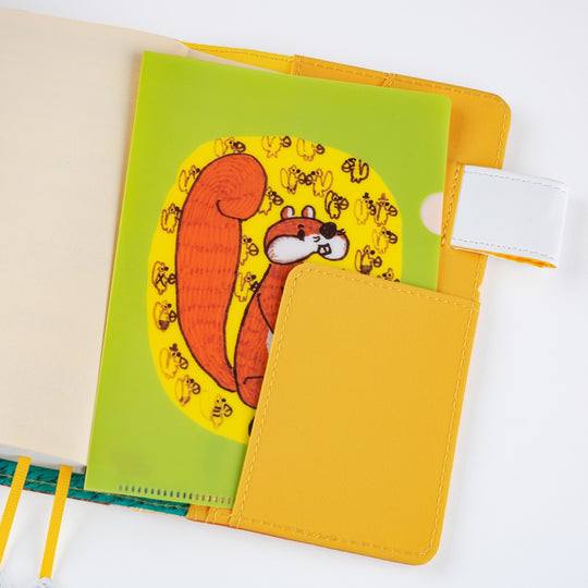 Hobonichi Accessories 100%ORANGE Folder Set of 3 for A6 Size (Squirrel’s Moving Day)