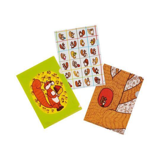 Hobonichi Accessories 100%ORANGE Folder Set of 3 for A6 Size (Squirrel’s Moving Day)