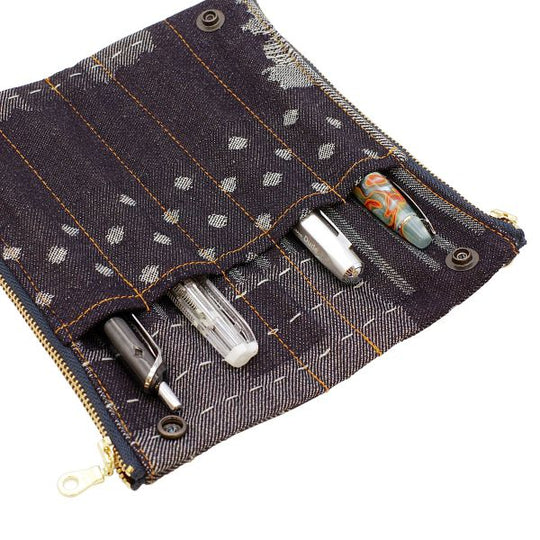 Luddite Pen/Pencil Case- Random Denim Patchwork