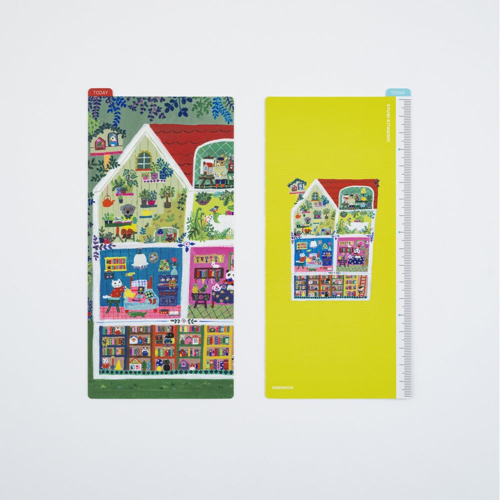 Hobonichi Accessories Yumi Kitagishi Pencil Board for Weeks (Animal Condo)