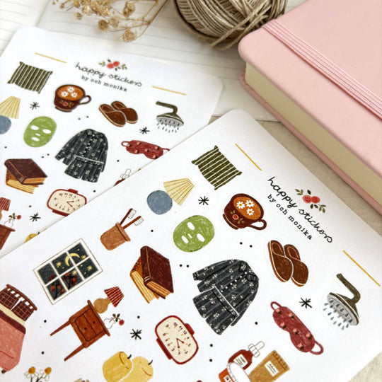 Good Night - Sticker Sheet | Night Routine Stickers