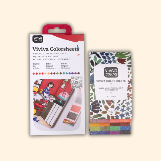 Viviva Colors Original Colorsheets - 16 Handmade Watercolors