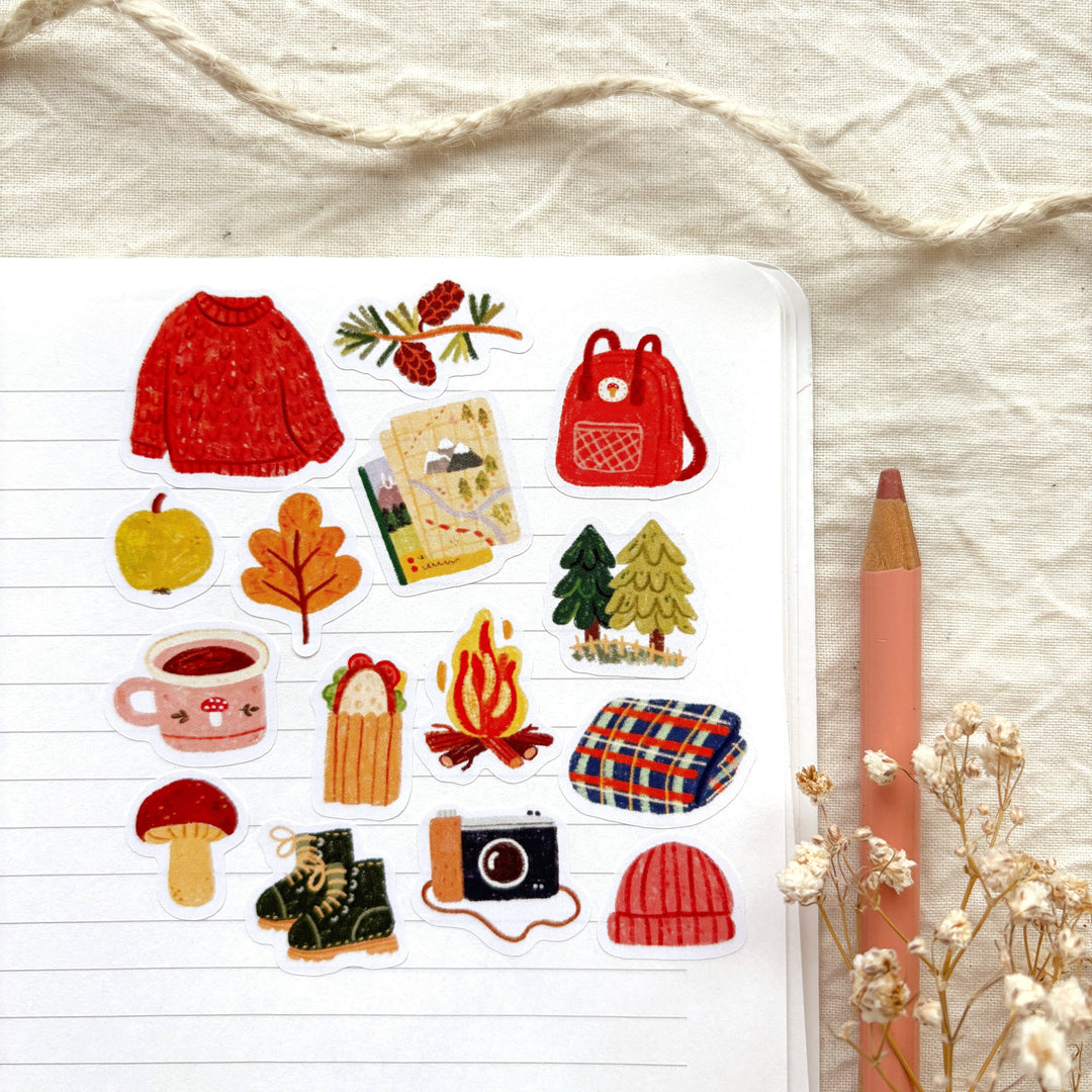 Hiking - Sticker Sheet | Outdoor Adventure Stationery