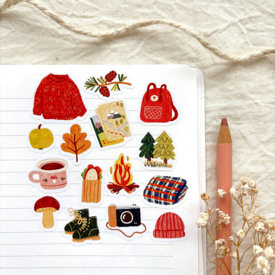 Hiking - Sticker Sheet | Outdoor Adventure Stationery