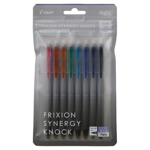 Pilot FriXion Synergy Knock 8 Colour Set