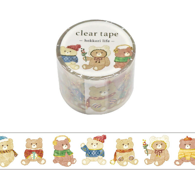 Mind Wave Winter Clear Decorative Tape- Holiday Bear